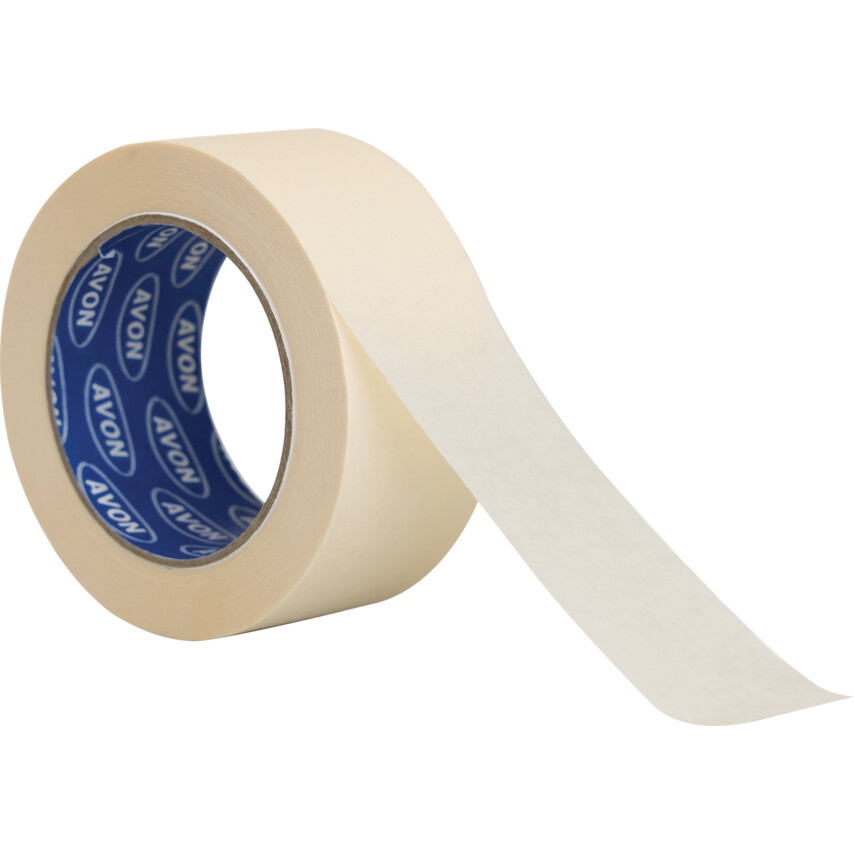 avn9801060k Automotive Masking Tape, Crepe Paper, 50mm x 50m, Cream - Image 1