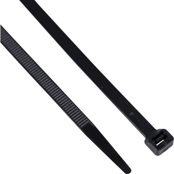 Cable Ties, Black, 7.6x370mm (Pk-100)
