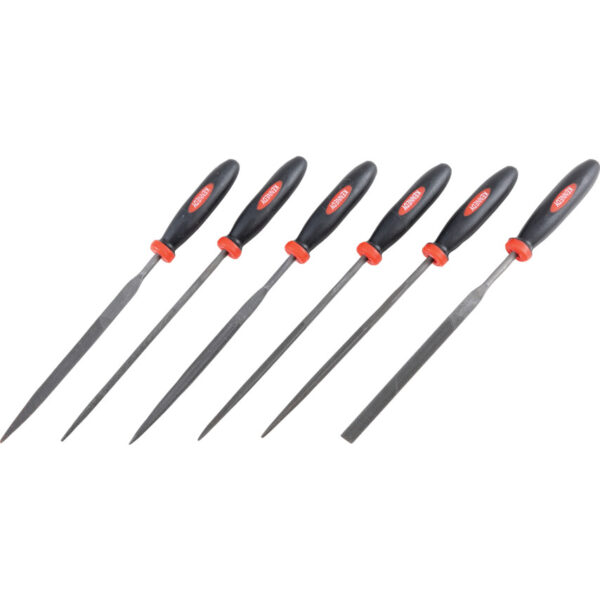 140mm (5.1/2" ) 6 Piece Second Cut Assorted Needle File Set