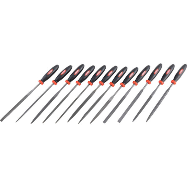 140mm (5.1/2") 12 Piece Second Cut Assorted Needle File Set