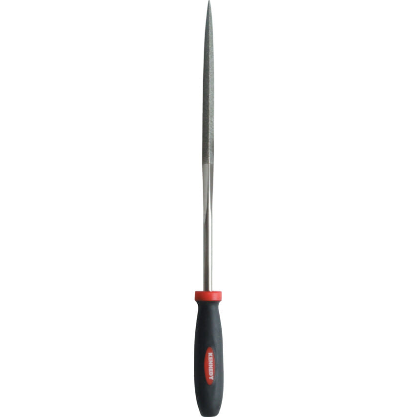 ken0330060k 160mm (6.5") Three Square Diamond File 325/400 Grain - Image 1