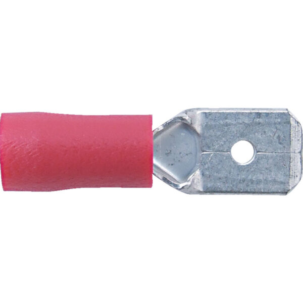 6.30mm MALE TAB RED (PK-100)
