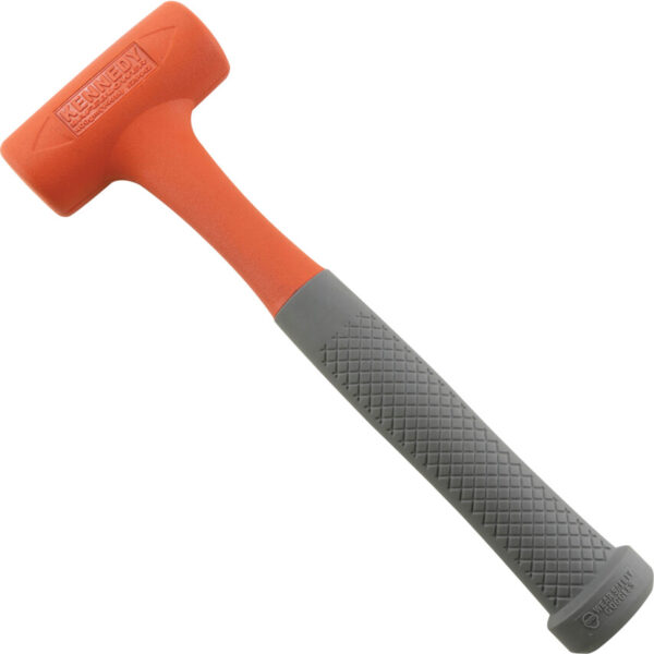 Rubber Dead Blow Hammer, 14oz., Steel Shaft, High Impact