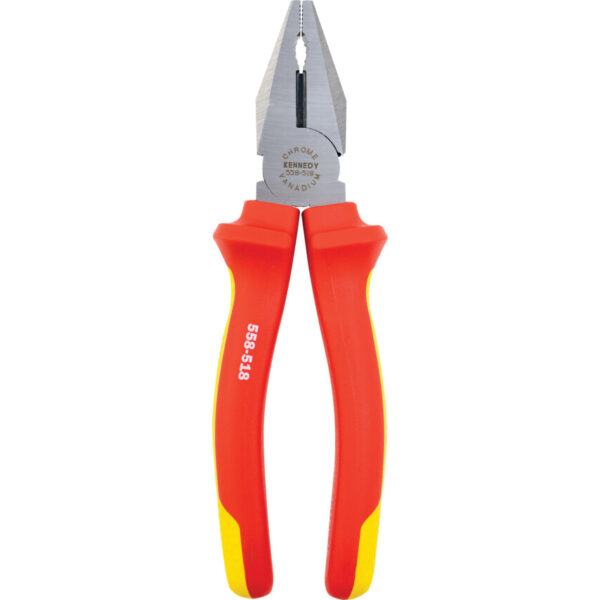 Combination Pliers, Serrated, High Carbon Alloy Steel, 205mm, Insulated, VDE