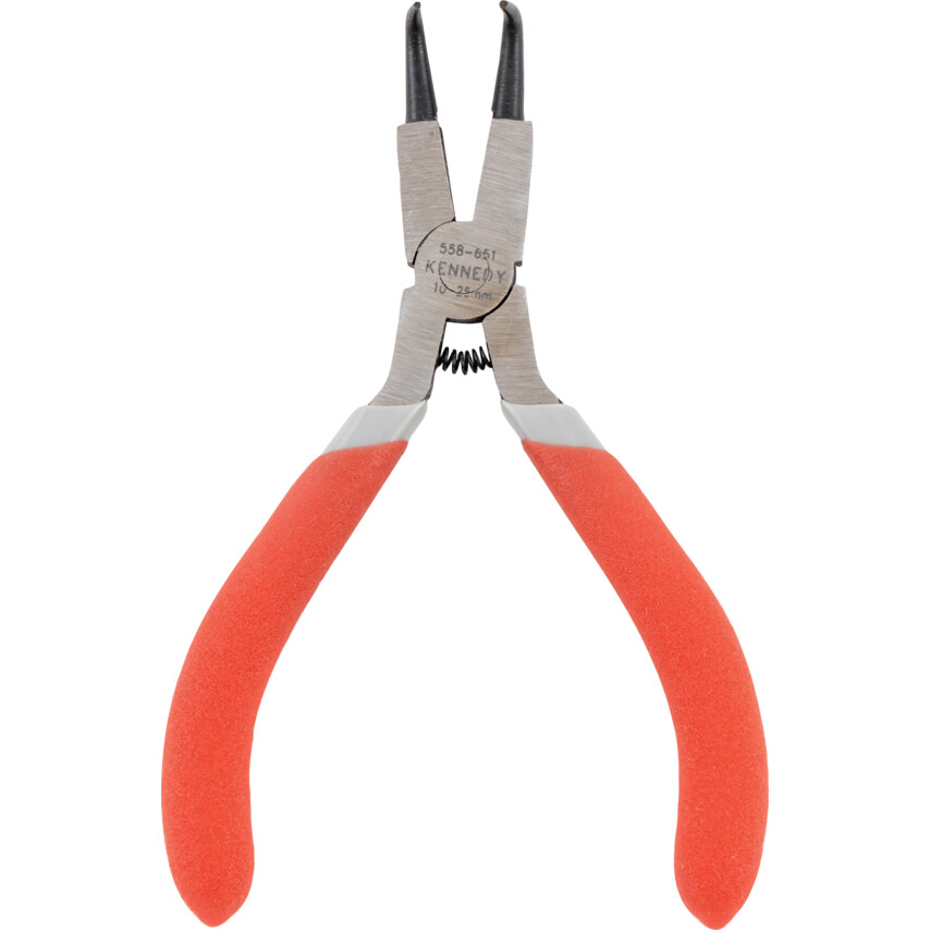 ken5586510k Circlip Pliers, Internal, Carbon Steel, Bent Nose, 125mm - Image 1