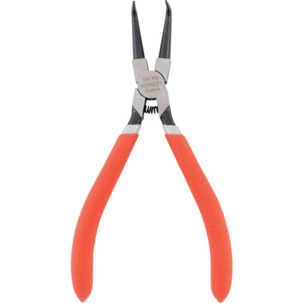 Circlip Pliers, Internal, Carbon Steel, Bent Nose, 175mm