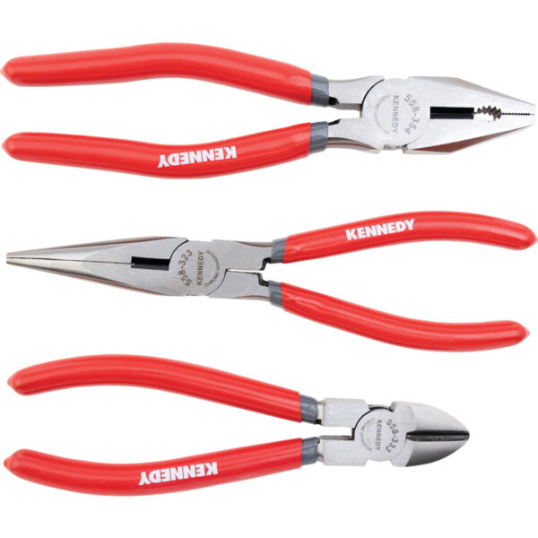 Diagonal Cutting Pliers, Smooth and Serrated, Chrome Vanadium Steel, 205mm, Set