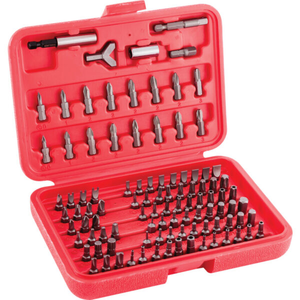 100 Piece, Torq Set/Tamperproof Torx/Spanner, Screwdriver Bit Set, Chrome Molybdenum Steel/Chrome Molybdenum Steel