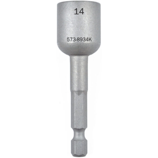 Screwdriver Bit, 14mm, Socket, 1/4" Hex