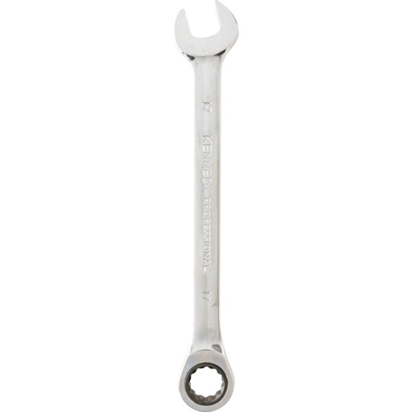 Double End, Ratcheting Combination Spanner, 17mm, Metric