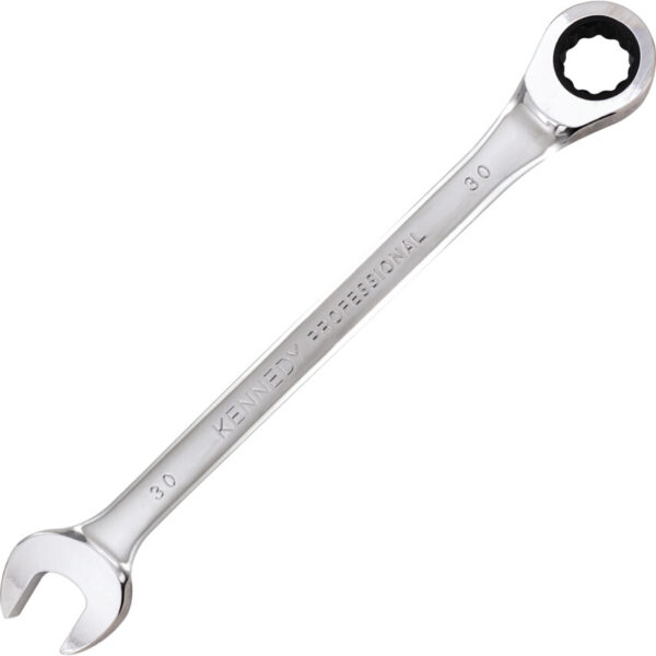 Double End, Ratcheting Combination Spanner, 30mm, Metric