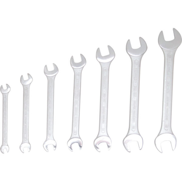 Metric, Open Ended Spanner Set, 6 - 19mm, Set of 7, Chrome Vanadium Steel