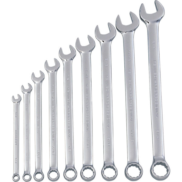 Imperial, Combination Spanner Set, 1/4 - 3/4in., Set of 9, Chrome Vanadium Steel