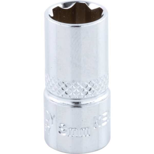 1/4in. Drive, Standard KenGrip® Socket, 8mm, Metric, Chromed Finish