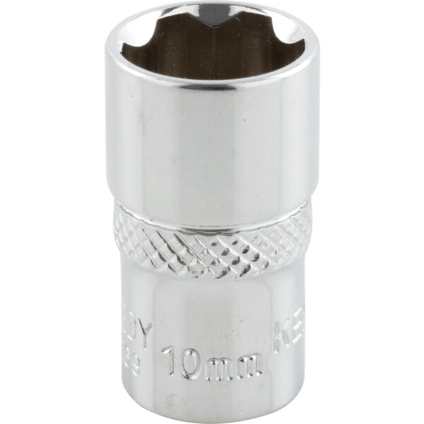 1/4in. Drive, Standard KenGrip® Socket, 10mm, Metric, Chromed Finish