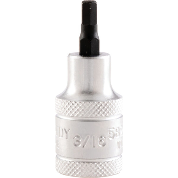 1/4in. Drive, Standard Hexagon Bit Socket, 3/16in. AF, Chromed Finish