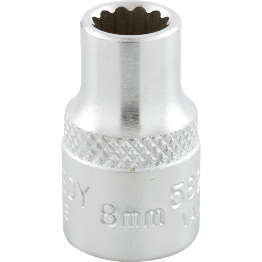 ken5825260k 3/8in. Drive, Standard Bi-Hexagon Socket, 8mm, Metric, Chromed Finish - Image 1