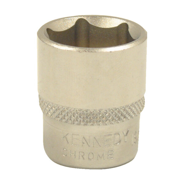 3/8in. Drive, Standard Hexagon Socket, 19mm, Metric, Chromed Finish