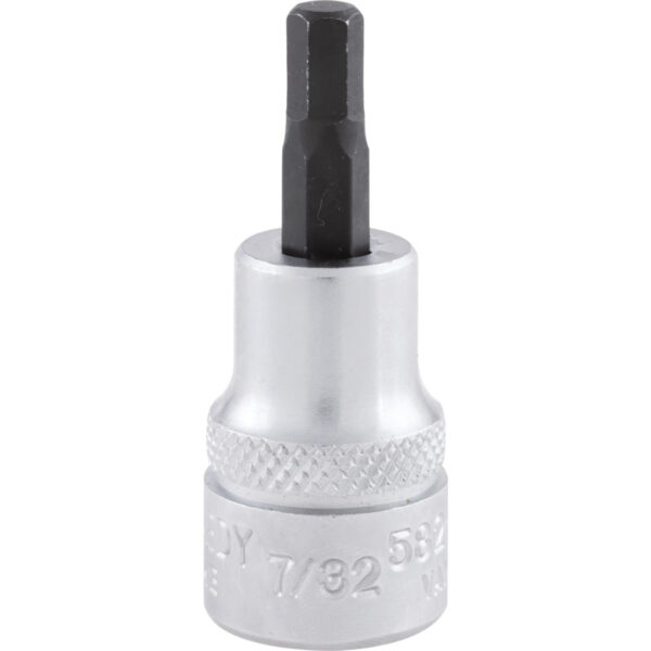 3/8in. Drive, Standard Hexagon Bit Socket, 7/32in. Imperial, Chromed Finish
