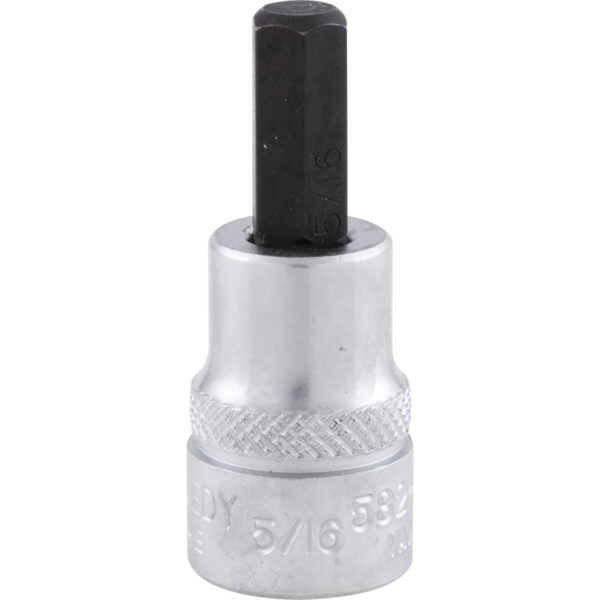 3/8in. Drive, Standard Hexagon Bit Socket, 5/16in. Imperial, Chromed Finish