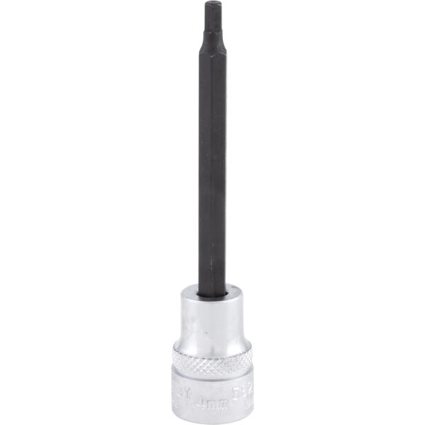 3/8in. Drive, Deep Hexagon Bit Socket, 4mm, Metric, Chromed Finish