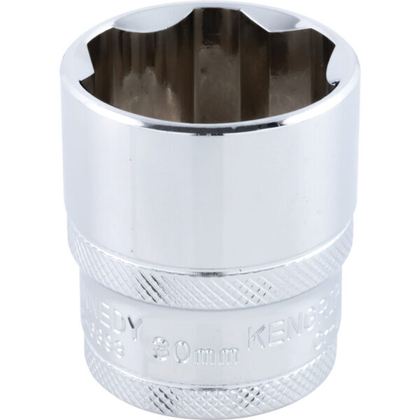 1/2in. Drive, Standard KenGrip® Socket, 30mm, Metric, Chromed Finish