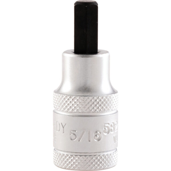 1/2in. Drive, Standard Hexagon Bit Socket, 55mm, Imperial, Chromed Finish