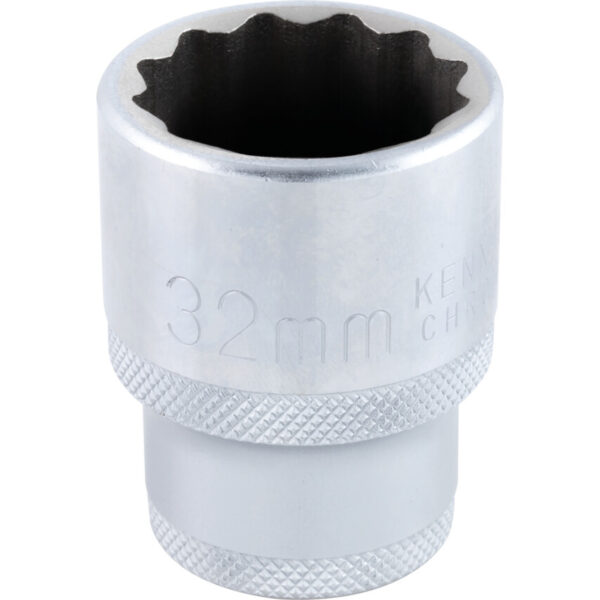 3/4in. Drive, Standard Bi-Hexagon Socket, 32mm, Metric, Chromed Finish