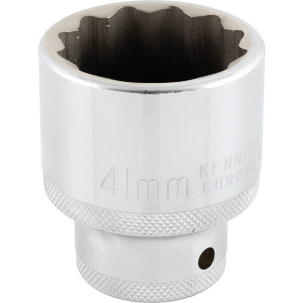3/4in. Drive, Standard Bi-Hexagon Socket, 41mm, Metric, Chromed Finish