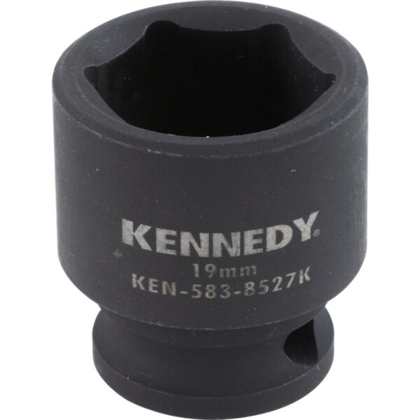 3/8in. Drive, Standard Impact Socket, 22mm, Metric, Black Oxide Finish