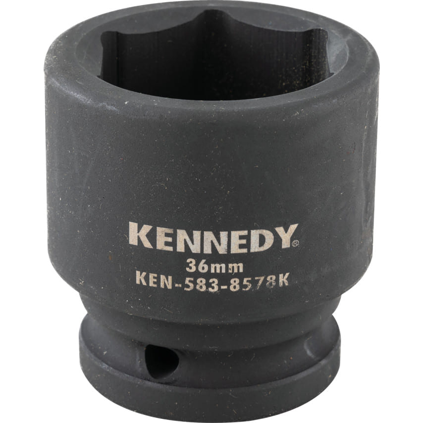 ken5838578k 3/4in. Drive, Standard Hex Impact Socket, 36mm, Metric, Black Oxide Finish - Image 1