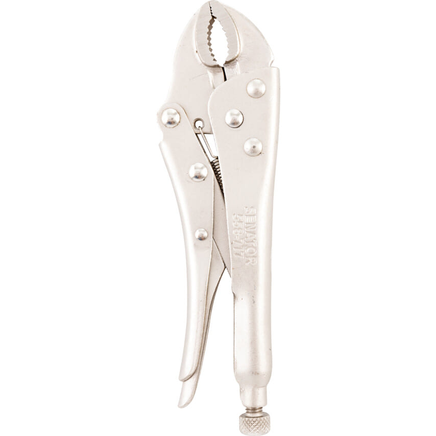 sen5587170k Self Grip Pliers, Curved, Carbon Steel, 180mm - Image 1