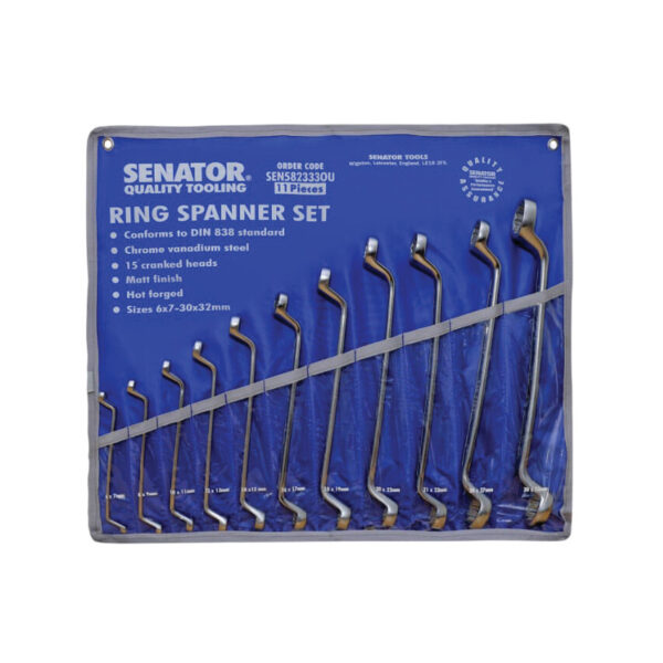 CHROME VANADIUM RING SPANNER SET 6-32MM (ST-11)