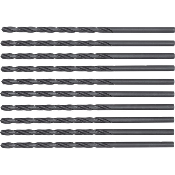 L100, Long Series Drill, 4.5mm, Long Series, Straight Shank, High Speed Steel, Steam Tempered