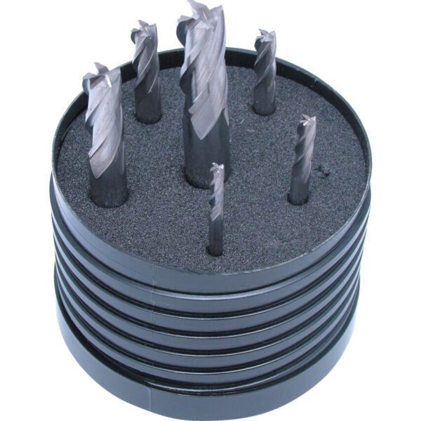 4FL Carbide Plain Shank Slot Drill Sets 3-10mm (SET-6)