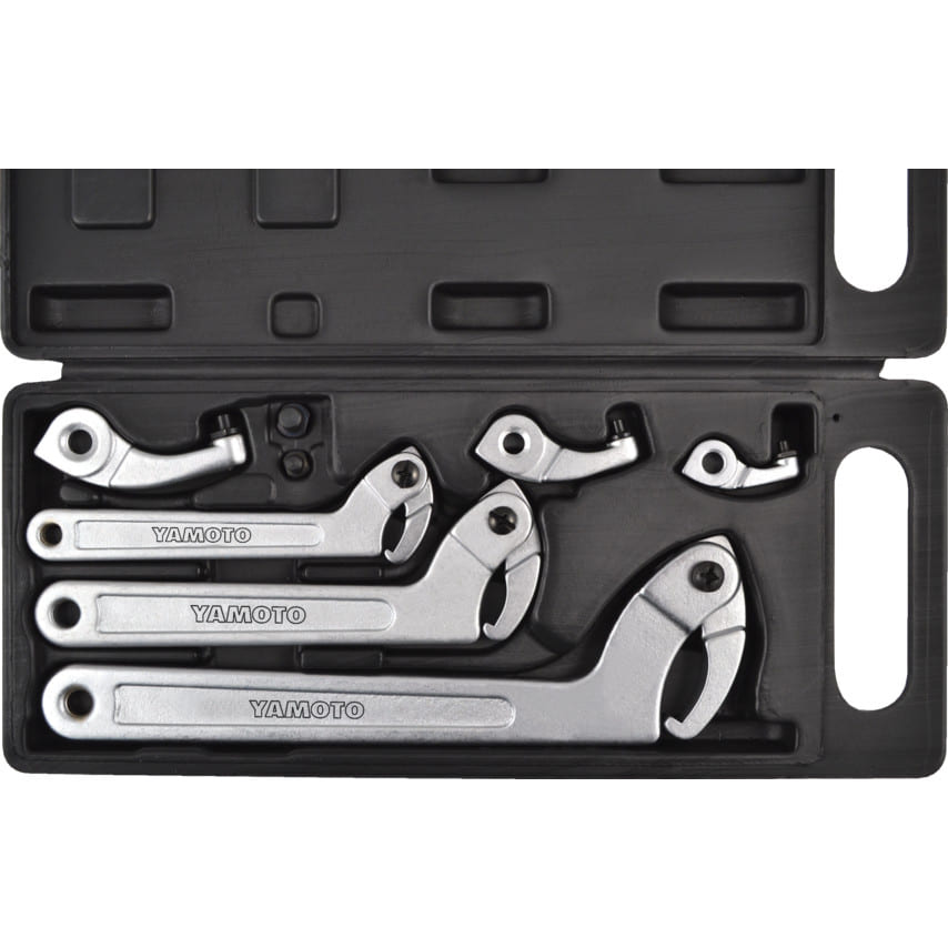 ymt5829100k_case_open_for_product_marking Imperial, Hook & Pin Spanner Set, 3/4 - 4 3/4in., Set of 8, Chrome Vanadium Steel - Image 1