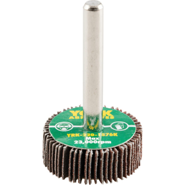 Flap Wheel, 30 x 10mm, P120, Aluminium Oxide, 6mm Shank