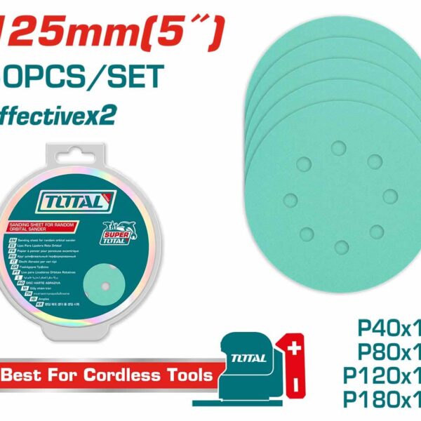 TAC125050 50 Pcs Sanding Sheets