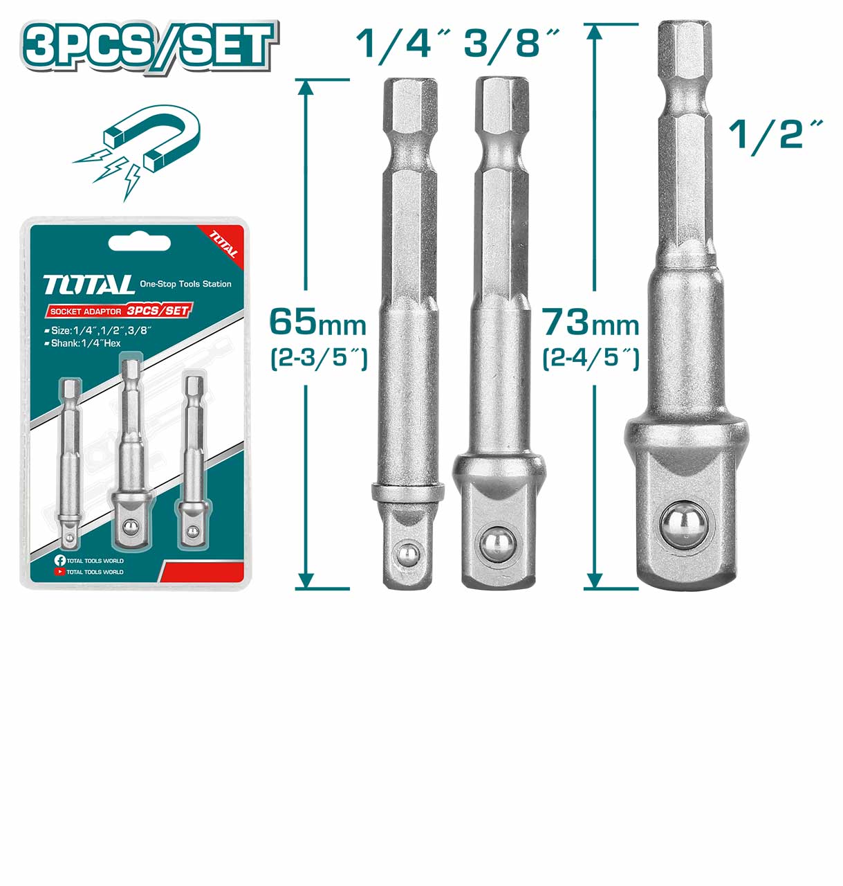 TAC273651 TAC273651 3 Pcs Socket Adaptor - Image 1