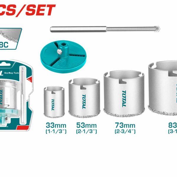 TAC44061 Carbide Gritted Hole Saw Set