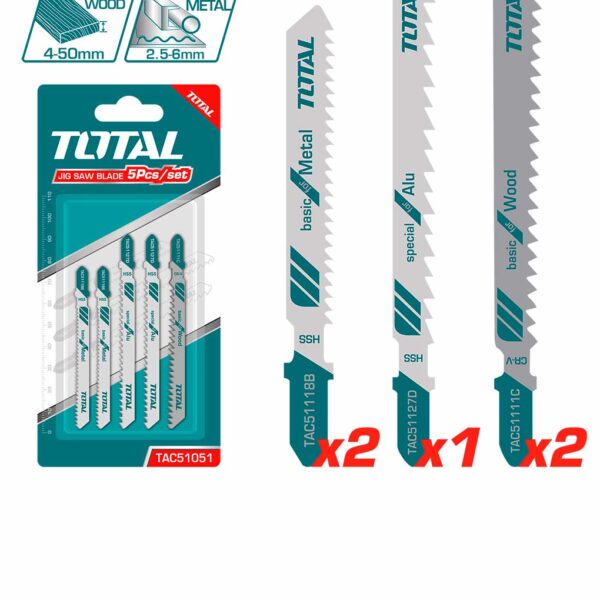TAC51051 5 Pcs Jig Saw Blade Set