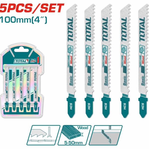 TAC51144D 5 Pcs Jig saw Blade for Wood
