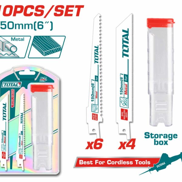 TAC521002 10 Pcs Reciprocating Saw Blades Set