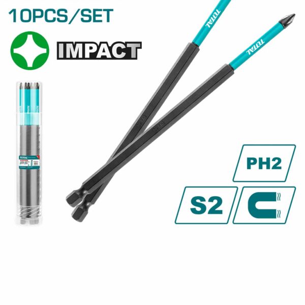 TACIM16PH2103 10 Pcs Impact Screwdriver Bits