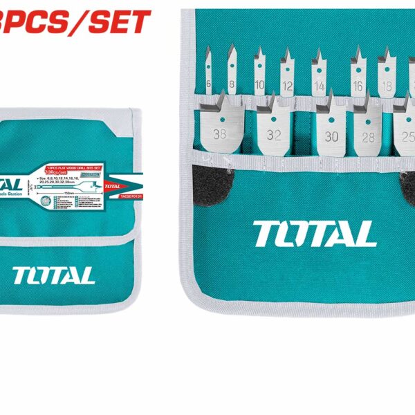 TACSD70131 13 Pcs Flat Wood Drill Bits Set
