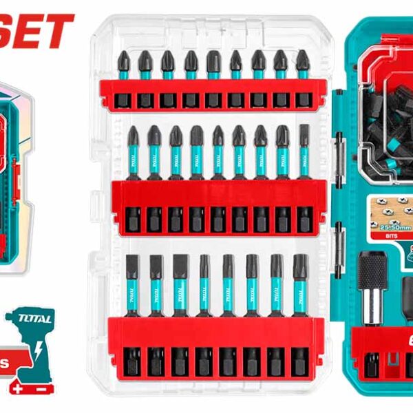 TACSDL25106 51 Pcs Impact Screwdriver Bits Set