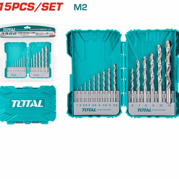 TACSDL51502 15 Pcs HSS Drill Bits Set