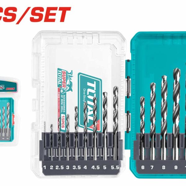 TACSDL51506 15 Pcs HSS Drill Bits Set