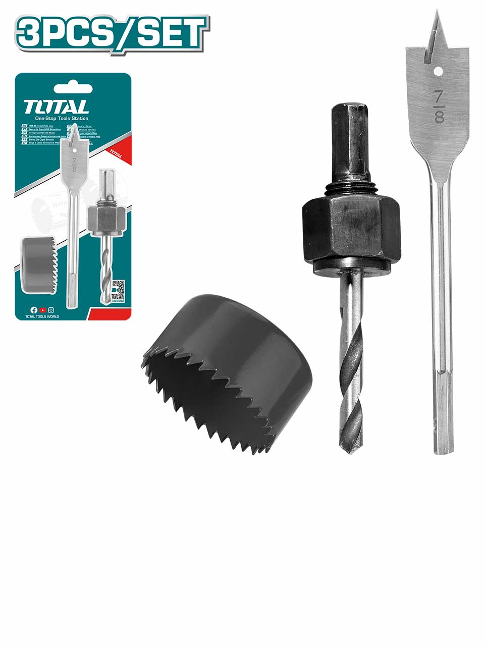 TACSH1031 TACSH1031 3 Pcs Lock Installation Hole Saw Set - Image 1