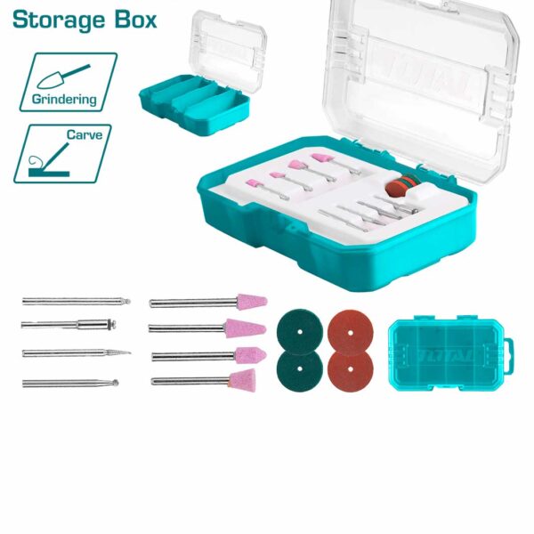 TAKMG2012 12 Pcs Glass & Stone Working Set for Mini Drill